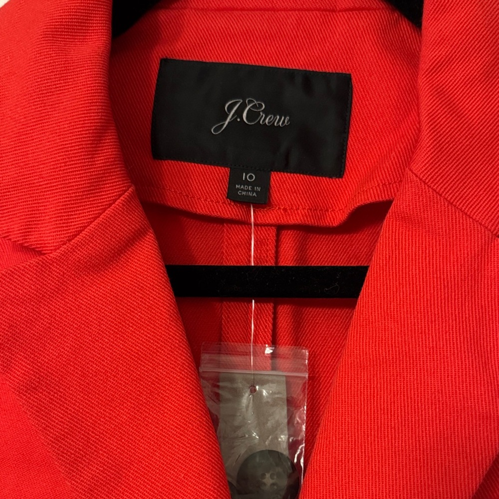NWT J. Crew Women's Bright Red Blazer sz 10 - Picture 2 of 14
